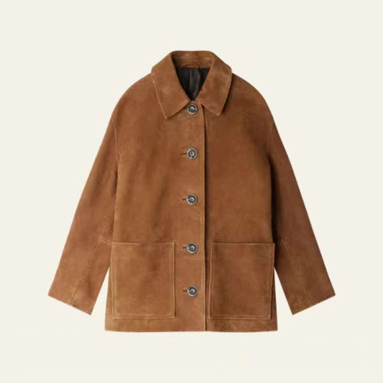 Damen Herrenmode Wildlederjacke EB