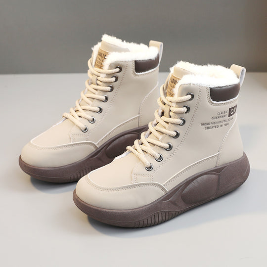 Damen gefütterte Hochschaft Sneaker mit rutschfester Sohle EB