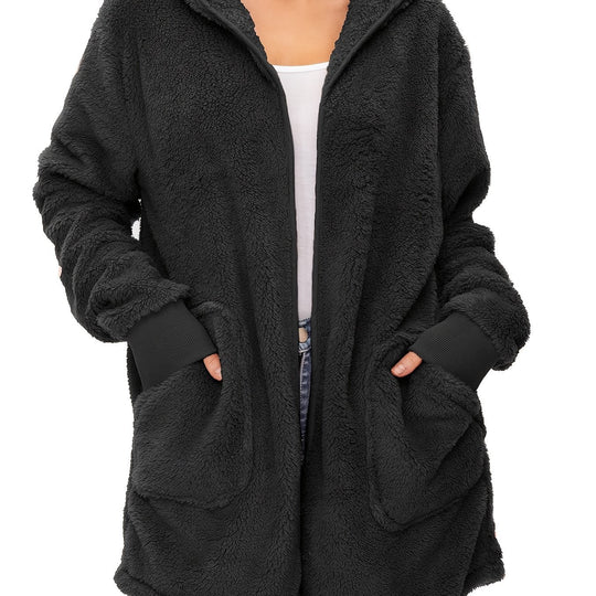 Damen weicher Fleece-Mantels EB
