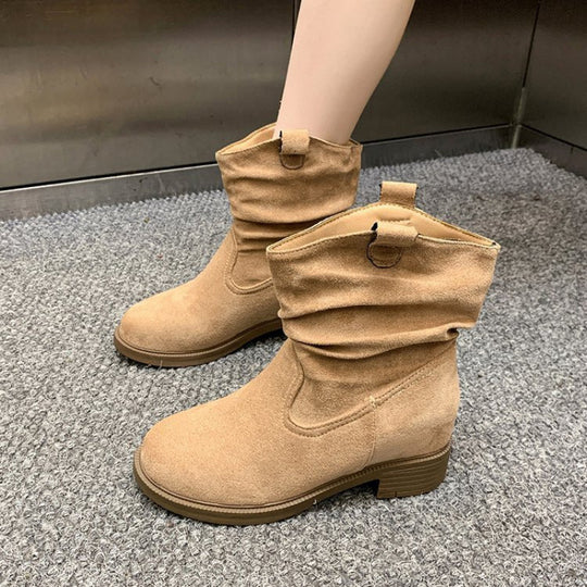 Damen Weiche und lässige Stiefeletten mit bequemem Schaft und rutschfester Sohle EB
