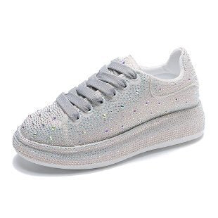 Damen Strass Verzierter Sneaker EB
