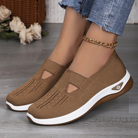 Damen Atmungsaktive Slip-On Freizeitschuhe mit offenem Schnitt EB