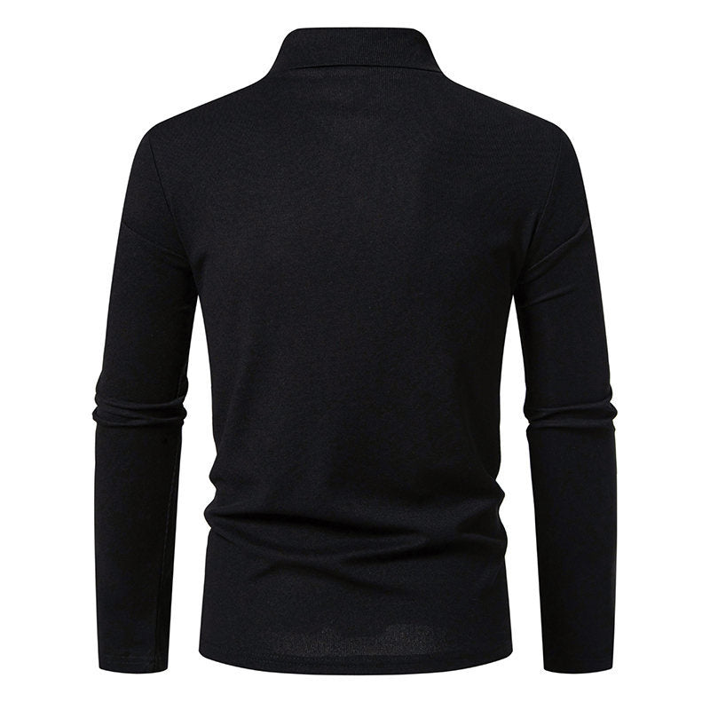 Herren Langarm Polohemd mit exklusivem Kragendesign EB