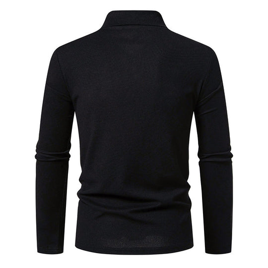 Herren Langarm Polohemd mit exklusivem Kragendesign EB