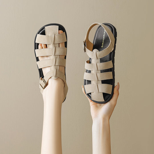 Damen Komfortable Sandalen mit verstellbarem Riemen und atmungsaktivem Obermaterial EB