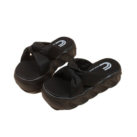 Damen Trendige Riemchen-Sandalen mit geknotetem Design EB