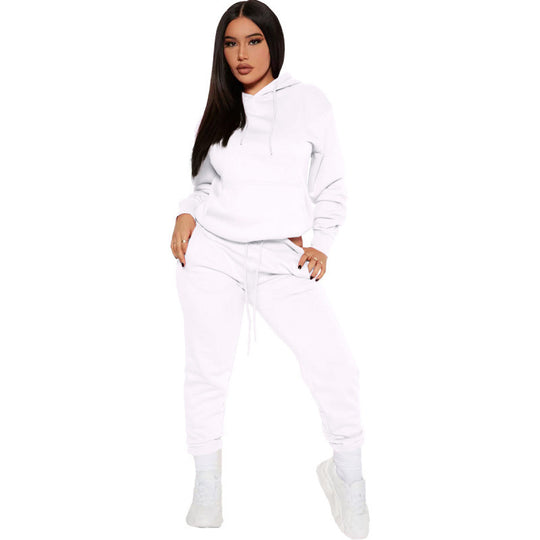 Damen nan zweiteiliges Lounge-Set mit Kapuzenpullover und High-Waist Jogginghose aus weichem French Terry EB