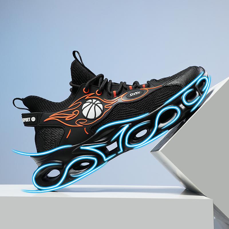 Damen Basketball Sneakers mit atmungsaktiver Mesh-Oberfläche und einzigartigem Sohlenprofil EB