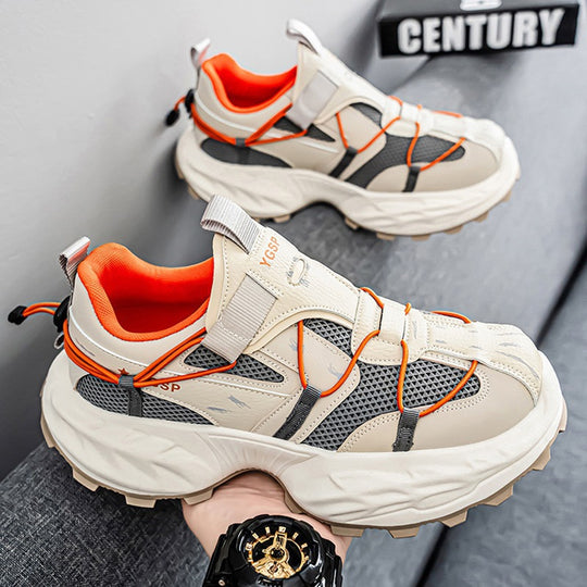 Damen Sportliche Sneakers mit atmungsaktiver Netzstruktur und stoßdämpfender Sohle EB