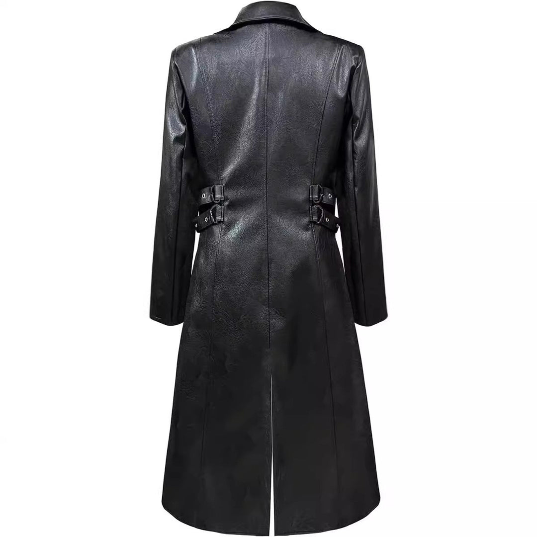 Damen elegante lange jacke mit gefüttertem Innenfutter EB