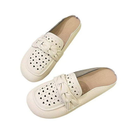 Damen Modische Clogs mit bequemem Knopfdetail EB