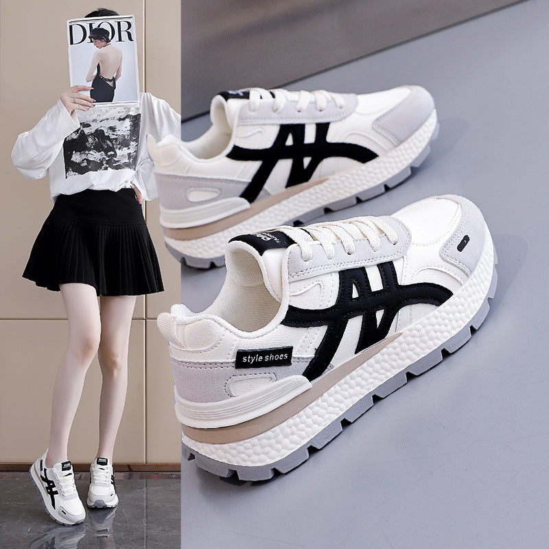 Damen Sportliche Sneakers mit stabiler Sohle und atmungsaktiver Obermaterialstruktur EB