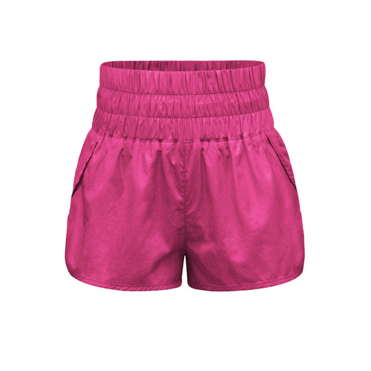 Damen sportliche Shorts mit elastischem Bund und praktischen Eingrifftaschen EB