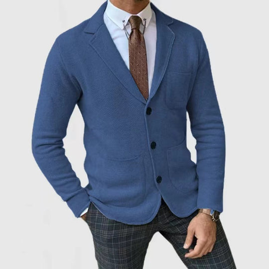 Herren stilvolle Strickjacke mit praktischen Taschen EB