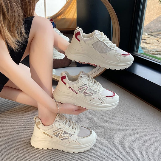 Damen Sportliche Sneakers mit atmungsaktiver Mesh-Oberfläche und komfortabler Dämpfung EB
