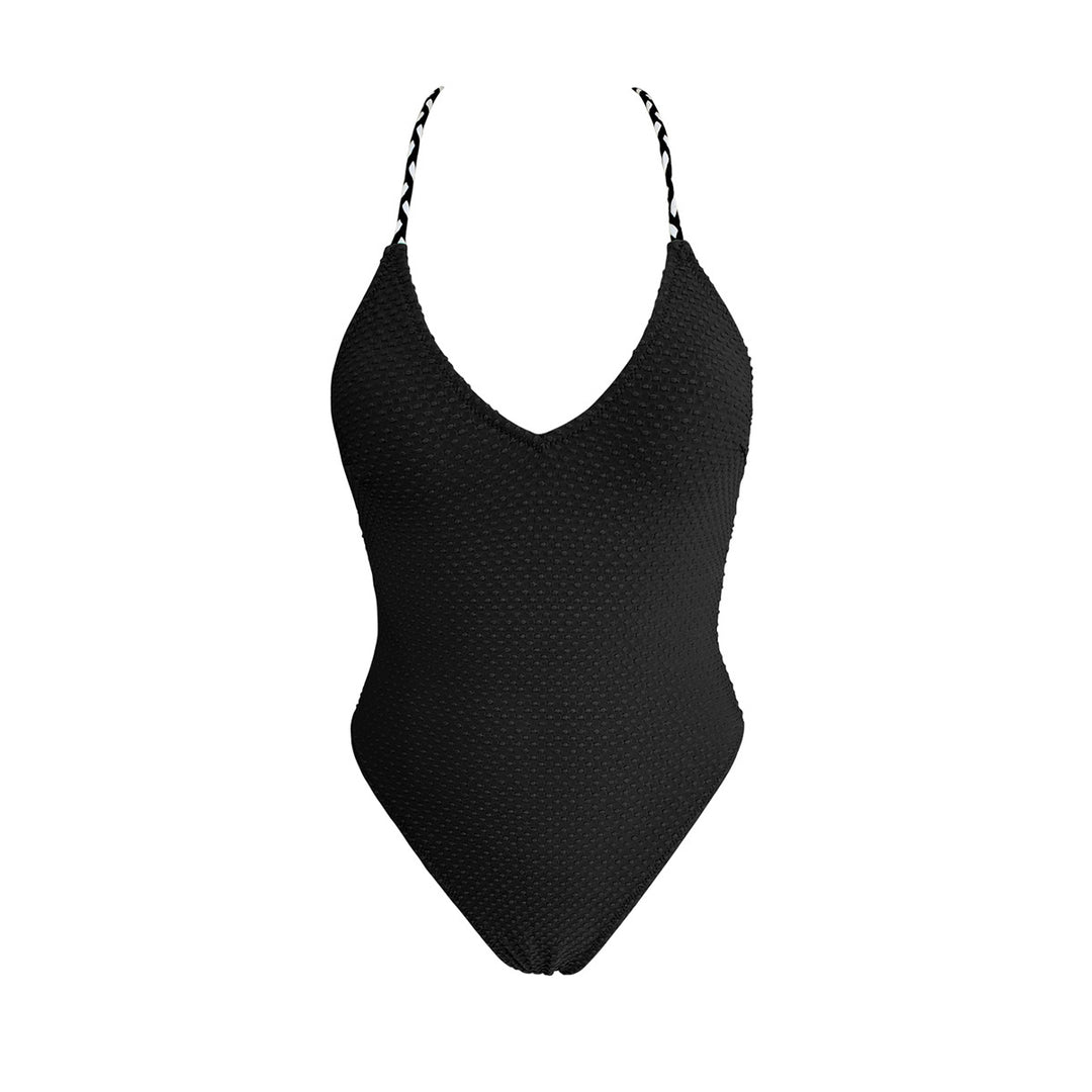 Damen Einteiliger Badeanzug mit raffiniertem Rippendesign EB