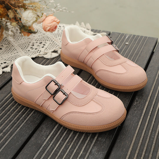 Damen Komfortable Sneakers mit doppeltem Klettverschluss EB