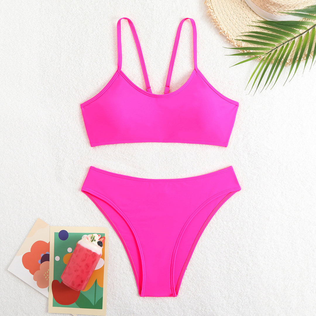 Damen Bikini-Set mit sportlichem Schnitt und herausnehmbaren Polstern EB