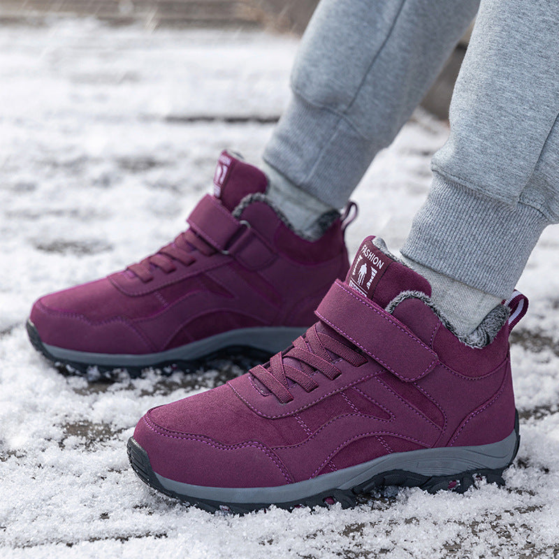 Damen isolierte Wanderschuhe mit rutschfester Sohle und praktischer Klettverschlusslösung EB