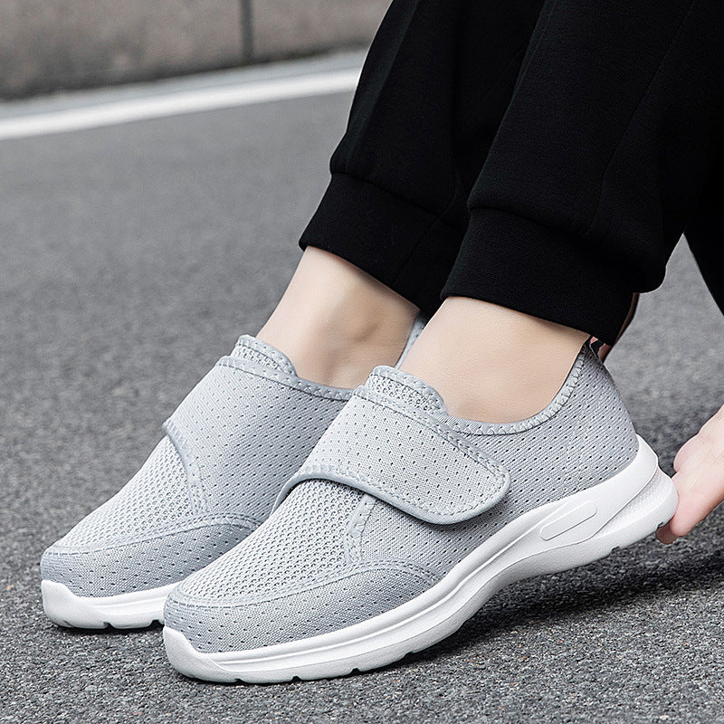 Damen bequeme Slip-On Sneakers mit Klettverschluss EB