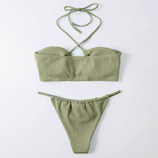 Damen Stylish gefütterter Bikini mit Cross-Back-Trägern EB