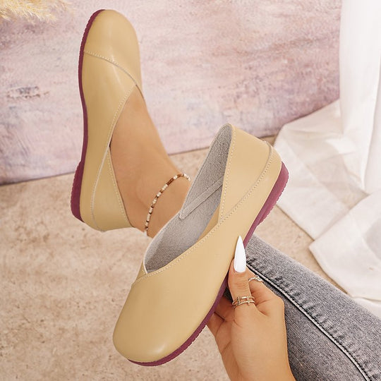Damen bequeme Ballerinas aus hochwertigem Leder EB