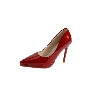 Damen elegante Lackpumps mit spitz zulaufender Silhouette und hohem Absatz EB