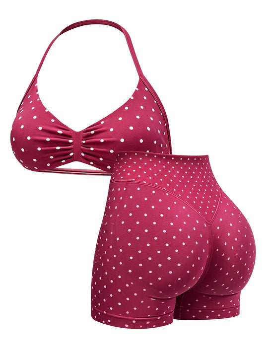 Damen Sportlicher Bikini mit gepolstertem Oberteil und hoher Taille EB