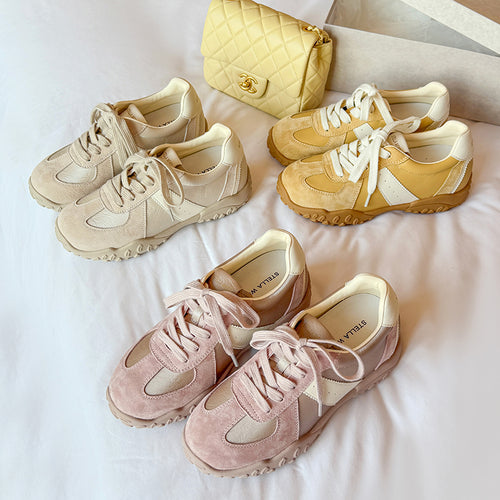 Damen sportive Sneakers mit atmungsaktiver Obermaterialkombination und rutschfester Laufsohle EB