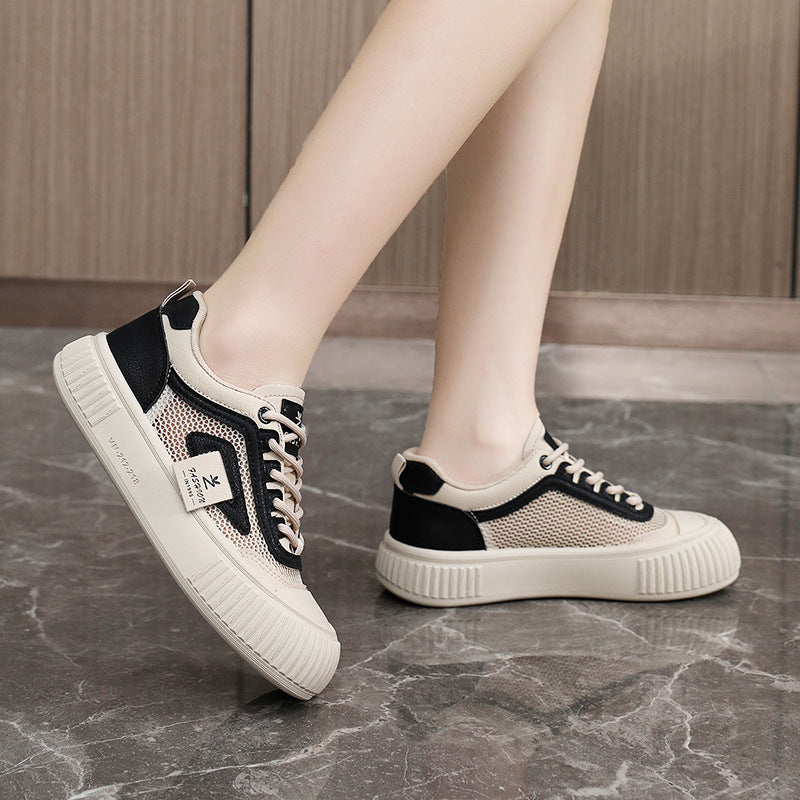 Damen modische Sneakers mit atmungsaktiver Mesh-Oberfläche und dämpfender Sohle EB