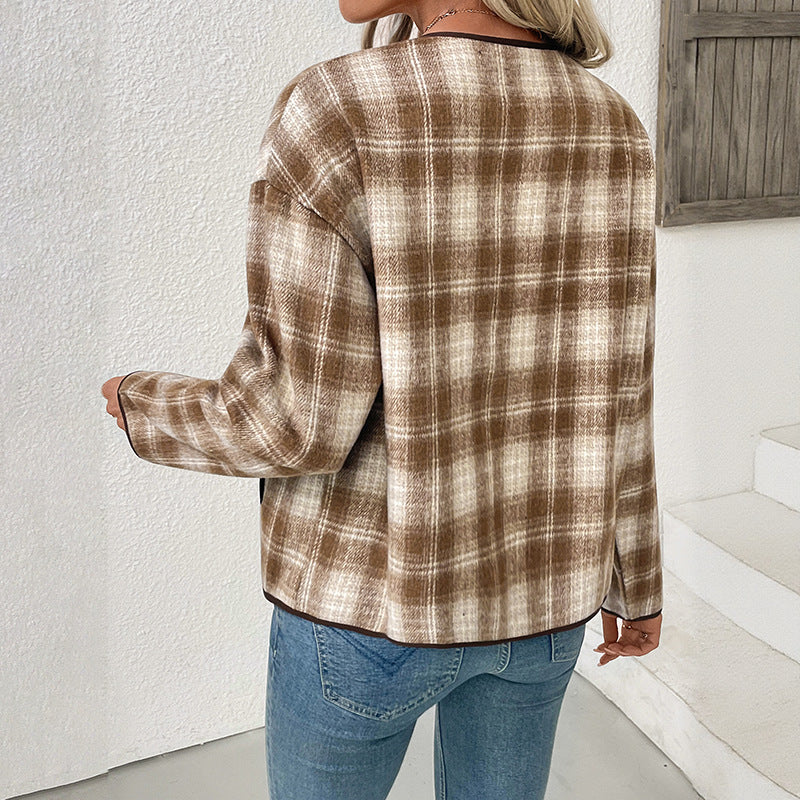 Damen Kariertes Overshirt EB