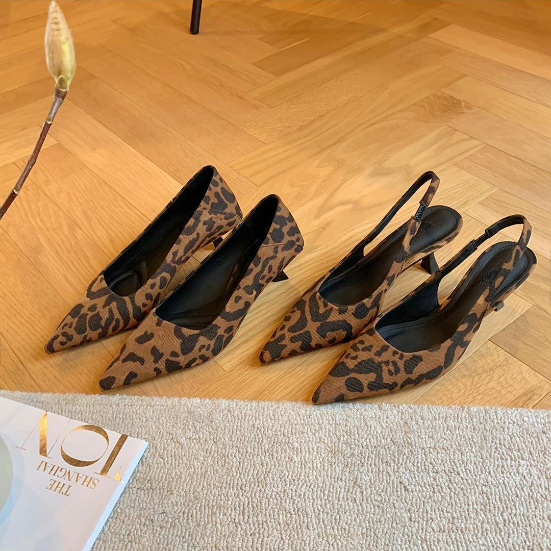 Damen Elegante Slingpumps mit Kegelabsatz EB