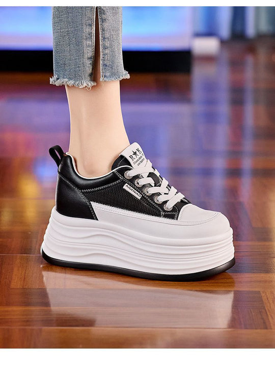 Damen Sportliche Plateausneaker mit atmungsaktiver Obermaterialkombination EB