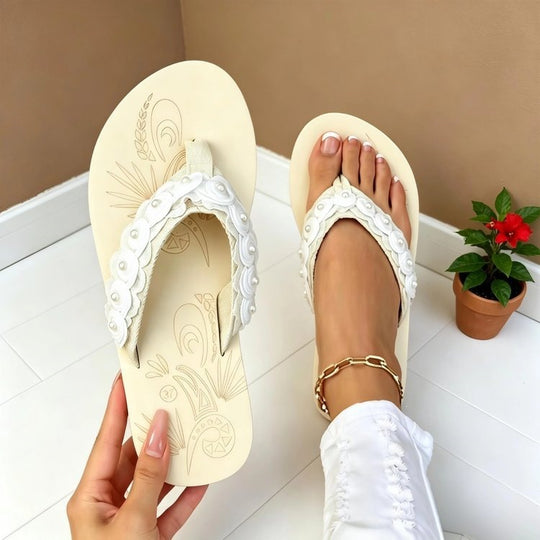 Damen Komfortable Zehentrenner Sandalen EB
