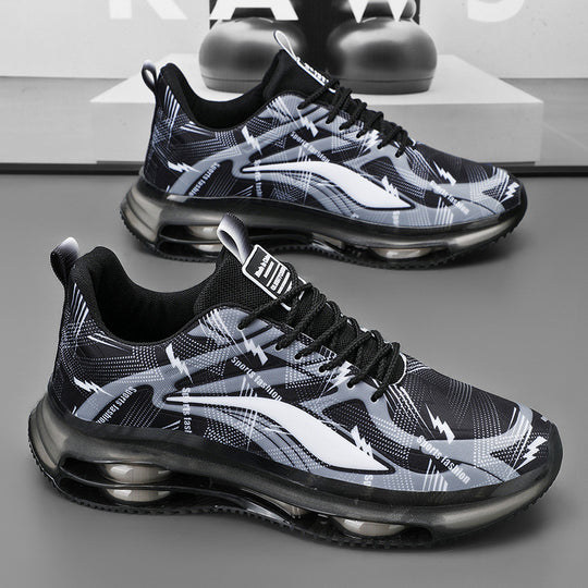 Unisex atmungsaktive Laufsneaker mit sichtbarer Luftkammersohle und reflektierendem Mesh-Obermaterial EB