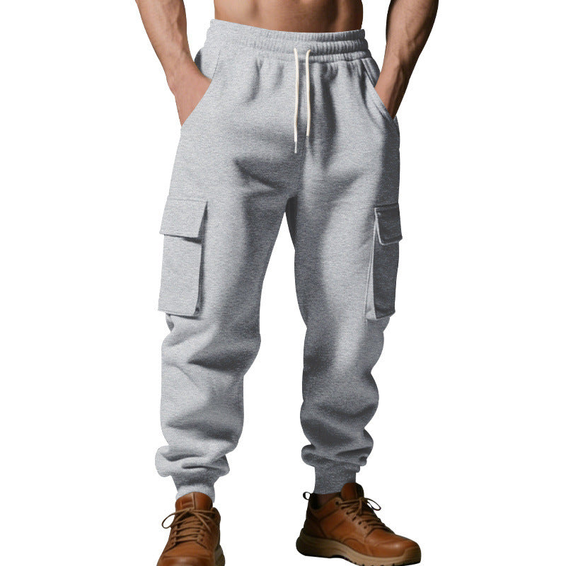 Herren Utility-Jogger mit Cargo-Taschen, Kordelzug und gerippten Bündchen EB