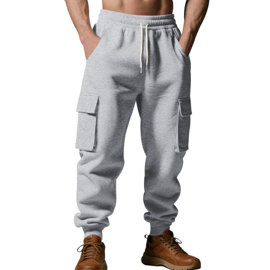 Herren Utility-Jogger mit Cargo-Taschen, Kordelzug und gerippten Bündchen EB