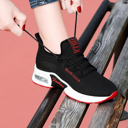 Damen Atmungsaktive Lifestyle-Sneaker mit dämpfender Luftpolstersohle EB