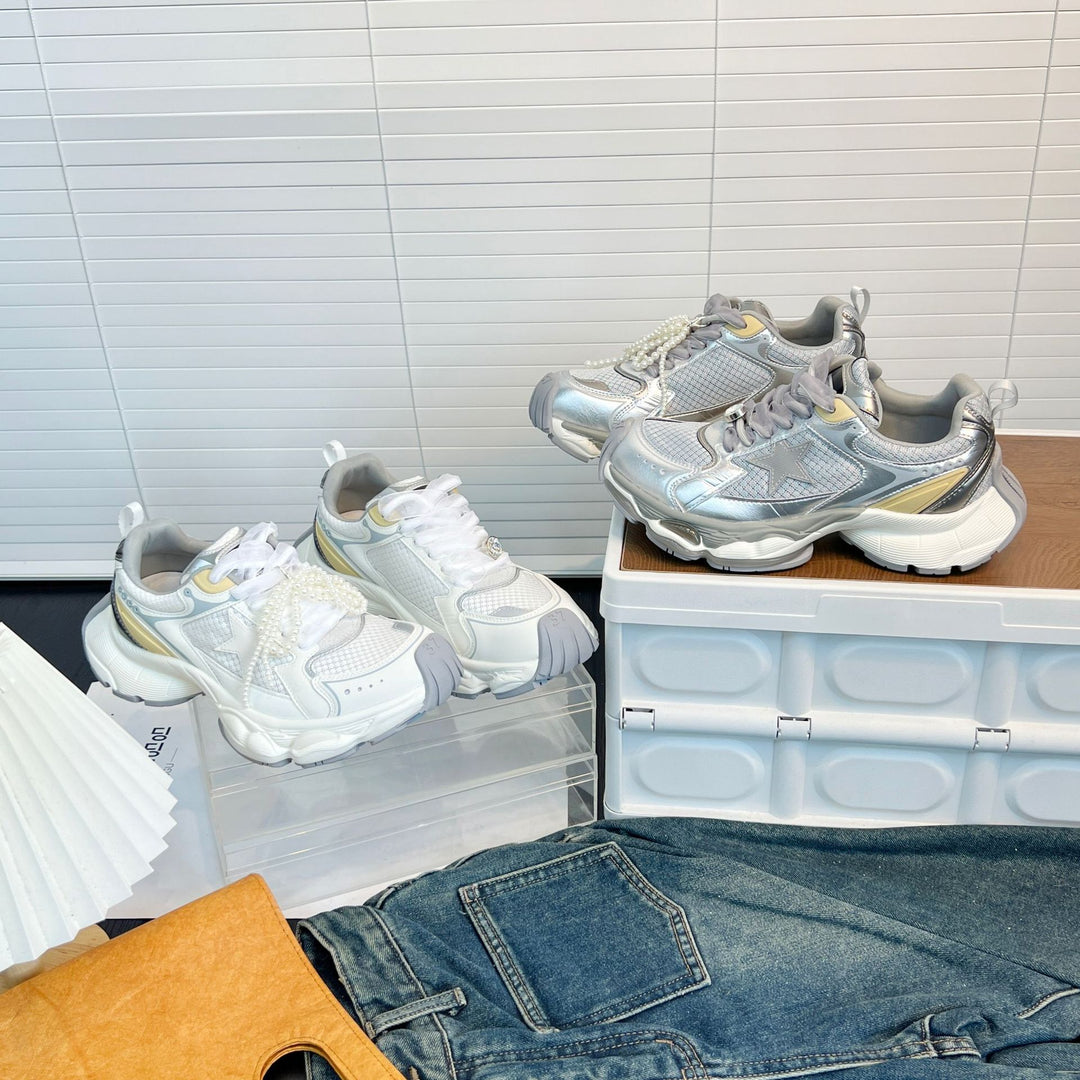 Damen Sportliche Sneakers mit atmungsaktivem Mesh und innovativem Dämpfungssystem EB