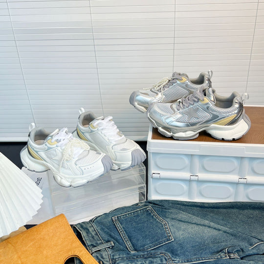 Damen Sportliche Sneakers mit atmungsaktivem Mesh und innovativem Dämpfungssystem EB