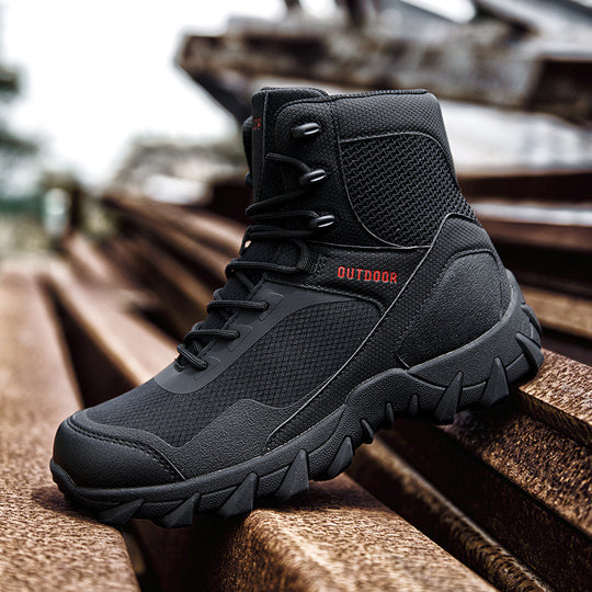 Herren strapazierfähige High-Top Outdoor-Schuhe mit rutschfester Sohle EB