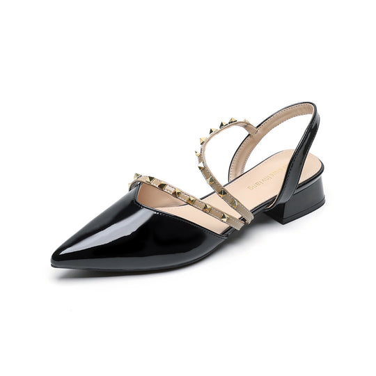 Damen elegante Slingbacks mit modischen Nieten EB