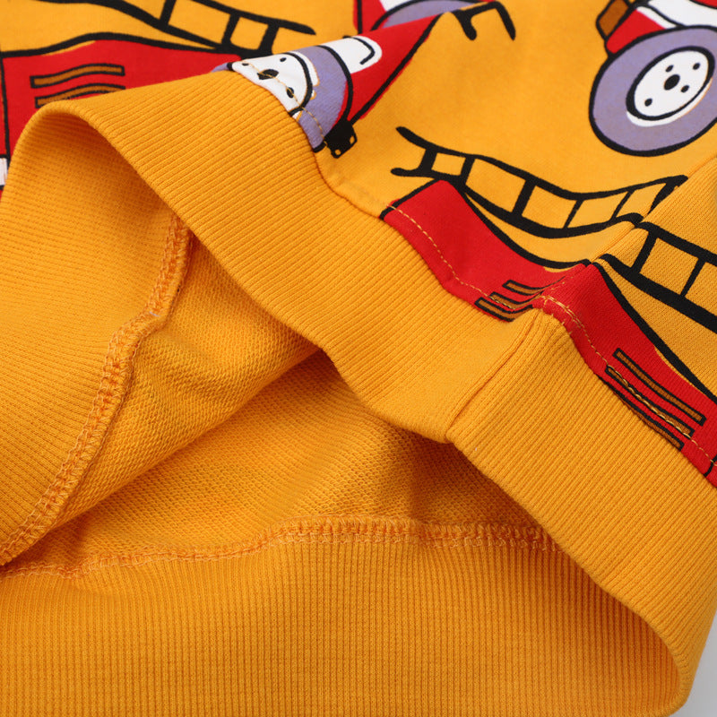 Jungen Sweatshirt mit coolem Feuerwehrfahrzeug-Motiv EB