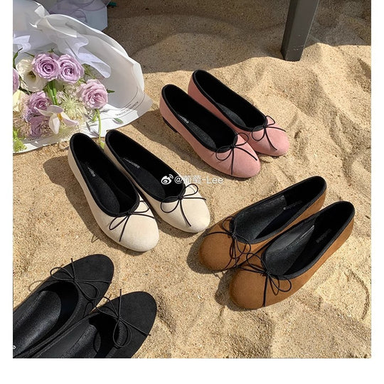 Damen Ballerina-Schuhe mit verspieltem Schleifendetail und bequemer Innensohle EB