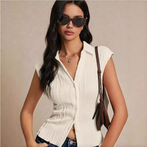 Damen Faltendes Blusenoberteil EB