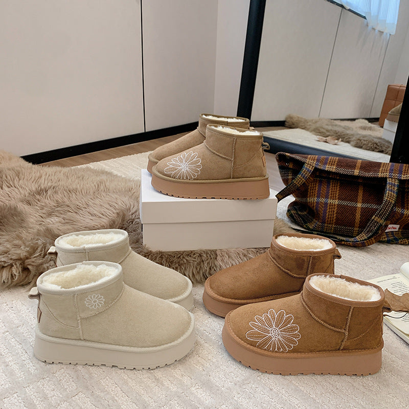 Damen bequeme Winterboots mit ergonomischem Innenfutter und rutschfester Sohle EB