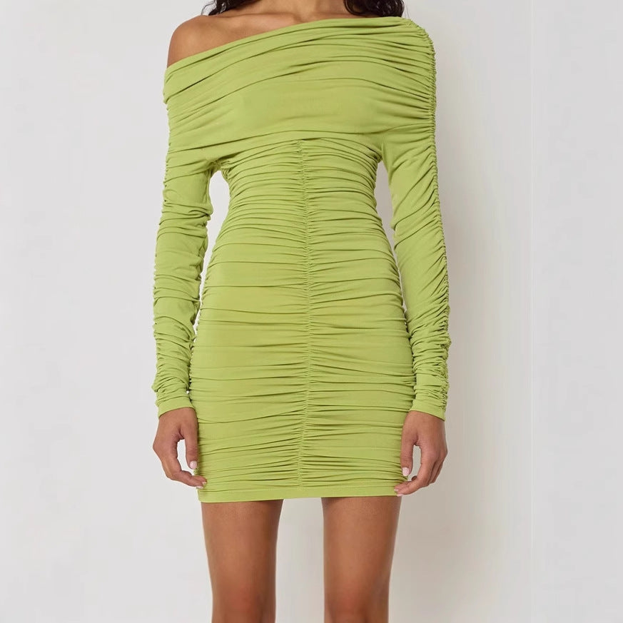 Damen Figurbetontes Minikleid mit Raffungen EB