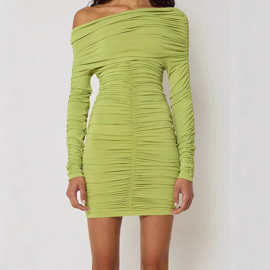 Damen Figurbetontes Minikleid mit Raffungen EB