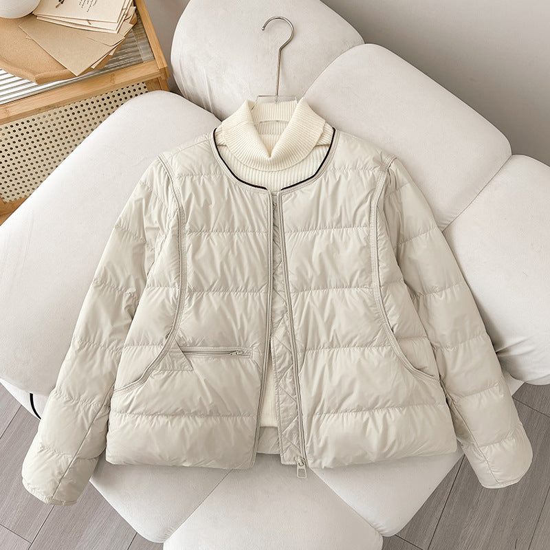Damen Bequeme gesteppte Freizeitjacke mit hochschließendem Kragen und seitlichen Taschen EB