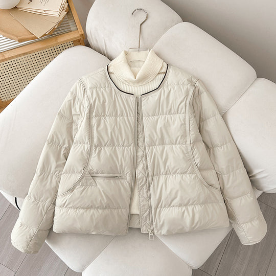Damen Bequeme gesteppte Freizeitjacke mit hochschließendem Kragen und seitlichen Taschen EB
